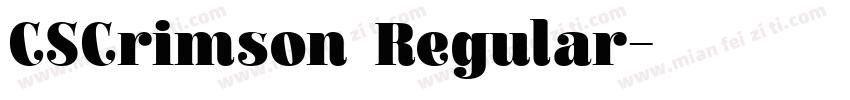 CSCrimson Regular字体转换
